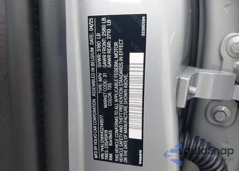 2025 Volvo V60 Cross Country B5 Plus from USA, damaged, VIN YV4L12WK4S2149577